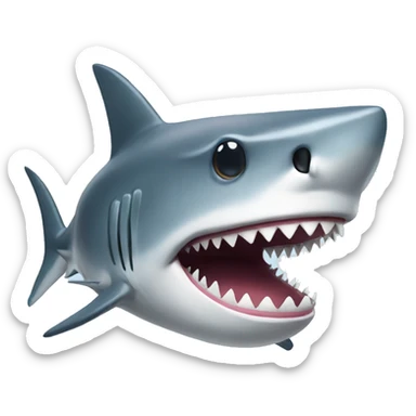 Shark with a top hat sticker