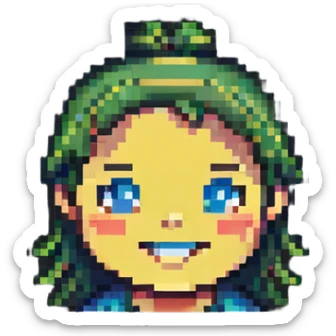 smiling personalized cartoon avatar sticker