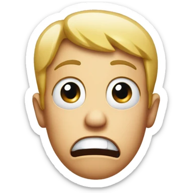 Shocked face with hand over it sticker