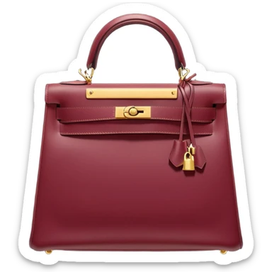 hermes kelly burgundy color bag  sticker