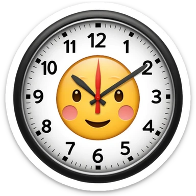 CLOCK SHOWING NOON sticker