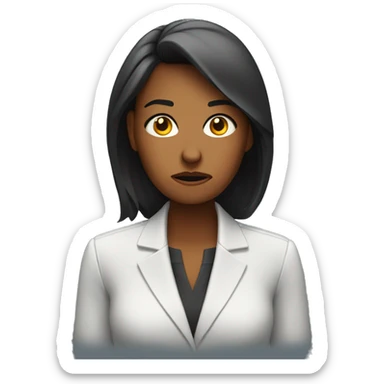 Frustrated business woman sticker
