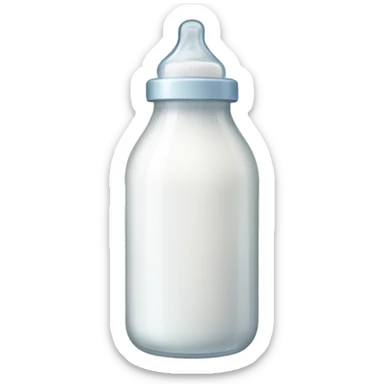 Baby’s bottle filled with milk sticker