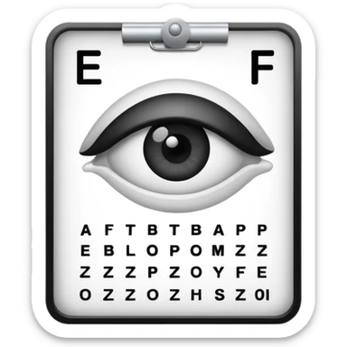 eye checking sticker