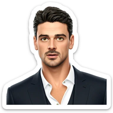 mature male in formal attire sticker