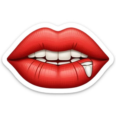 Lips stitched shut  sticker