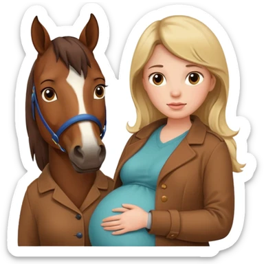 maternity with horce sticker