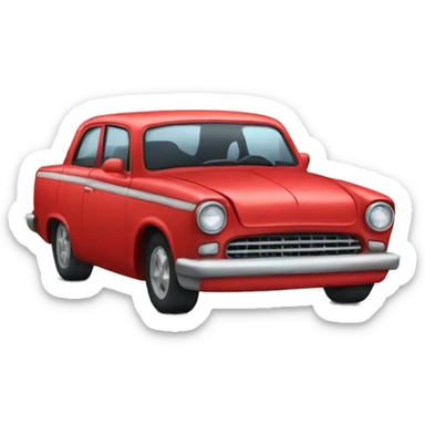 Red car sticker