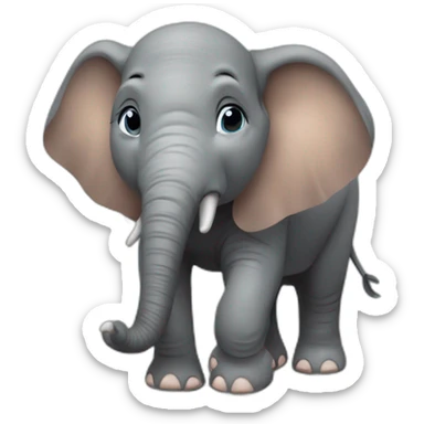 elephant sur hippopotame sticker