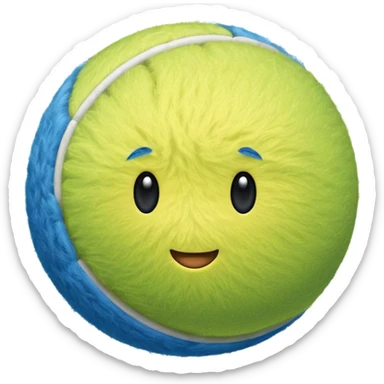full blue tennis ball sticker