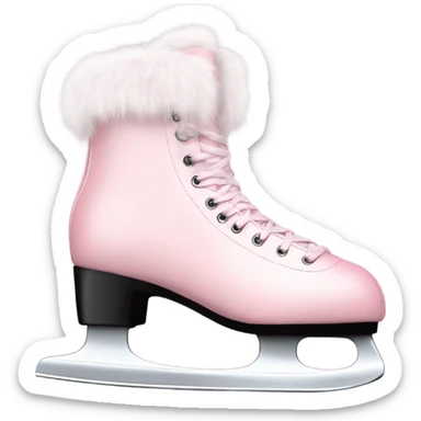 aesthetic pastel pink ice skates sticker