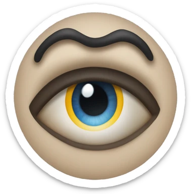 un ojo redondo como los que se encuentran en muchas mascarasceremoniales sticker