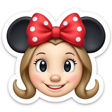 Minnie Mouse classic emoji style sticker