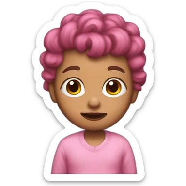 Pink skin newborn doing stand up comedy sticker