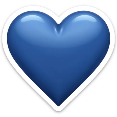 Navy blue Heart sticker