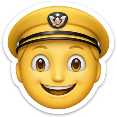 Happy face army sticker