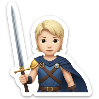 Best holding sword sticker
