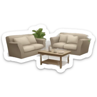 Stockholm style relaxing neutral colors sticker