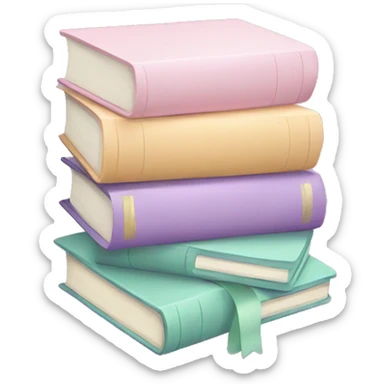 Pastel books sticker