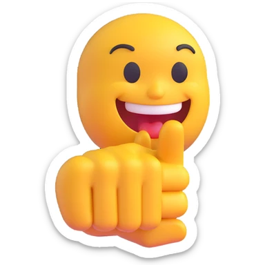 emoji biting index finger sticker