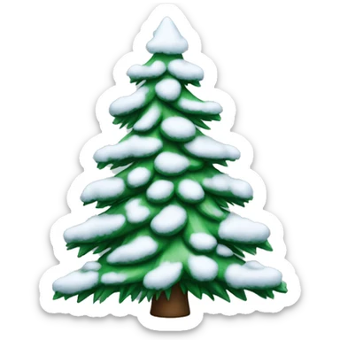 christmas tree with snow sticker