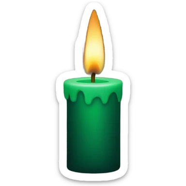 Dark green candle sticker
