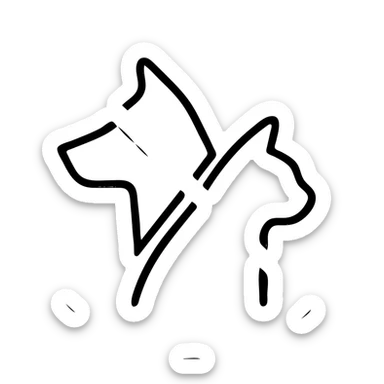 no pet sign, red circle with diagonal line over a dog and cat silhouette, minimal style, no text sticker