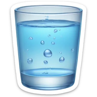 Glass of Water full overflowing sticker