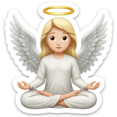 angel meditation  sticker