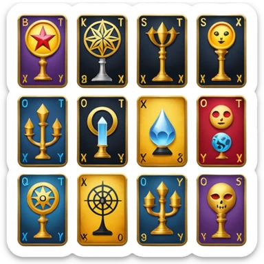 tarot icon pack with streetart illustration sticker