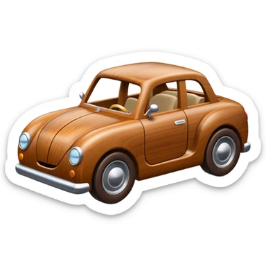 wood toy car sticker