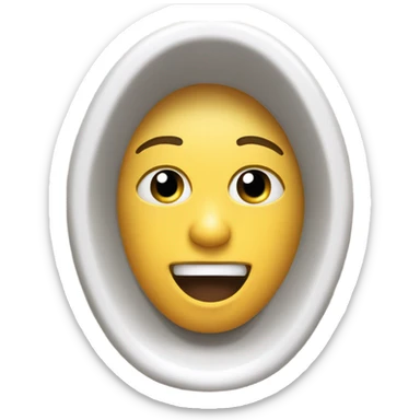a face in a loo sticker
