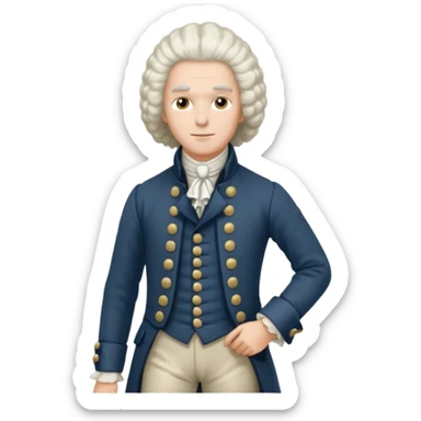 white townsman 18th century sticker