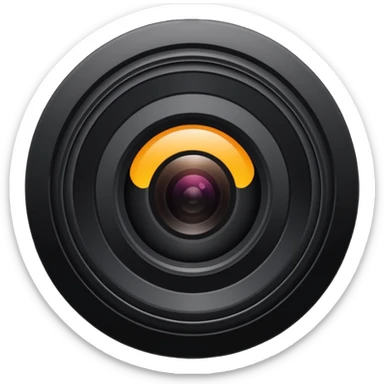 create a black hail camera aperture emoji sticker