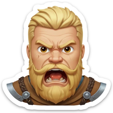 un vichingo che urla sticker