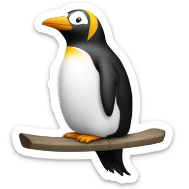 pingouin sur une balance sticker