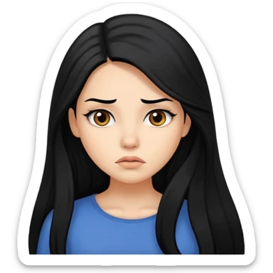 Give me an emoji of a woman looking unimpressed in a sassy way sticker