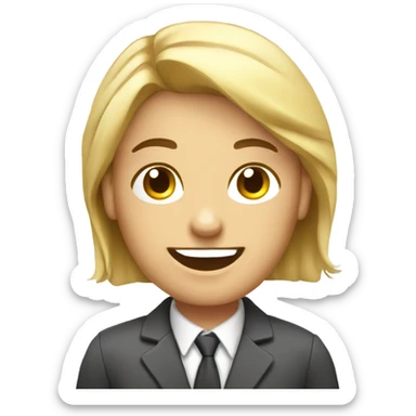 Office assistant with lots of phon sticker