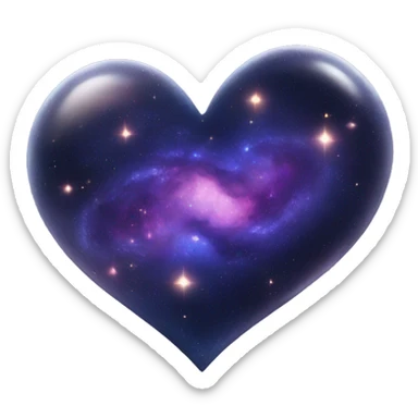 galaxy heart sticker