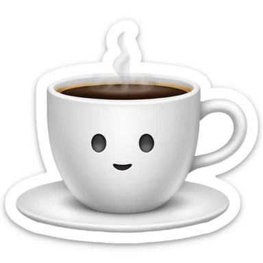 coffee cup with steam sticker