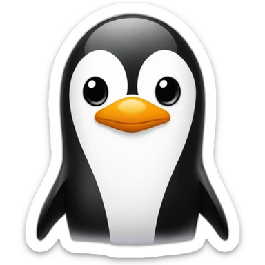 pinguin met septum piercing sticker