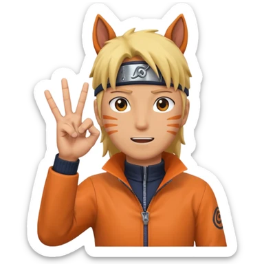 Horse hand sigh in naruto just hands no characters sticker