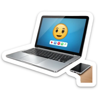 meeting call laptop sticker