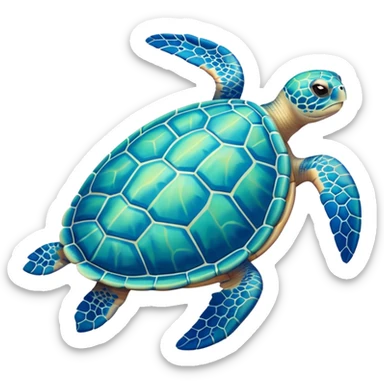 Pastel sea turtle sticker