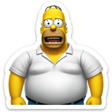 funny fat homer the Simpsons sticker