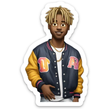 Juice wrld le rappeur américain décédé en 2019 en format réaliste sticker