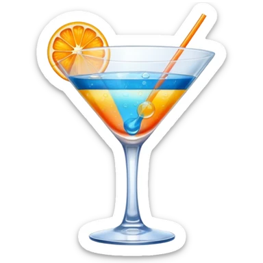 cocktail glass sticker