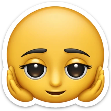 Un emoji de dos ojos grandes y expresivos, con pupilas negras y un ligero brillo. El estilo debe ser simple y limpio, con un contorno suave. El fondo es transparente sticker