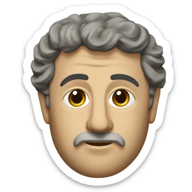 the 7th century byzantine emperor Maurice from the chst up from a 25 degree angle sticker