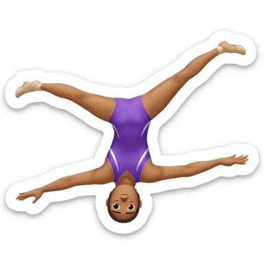 gymnast flip / cartwheel action sticker